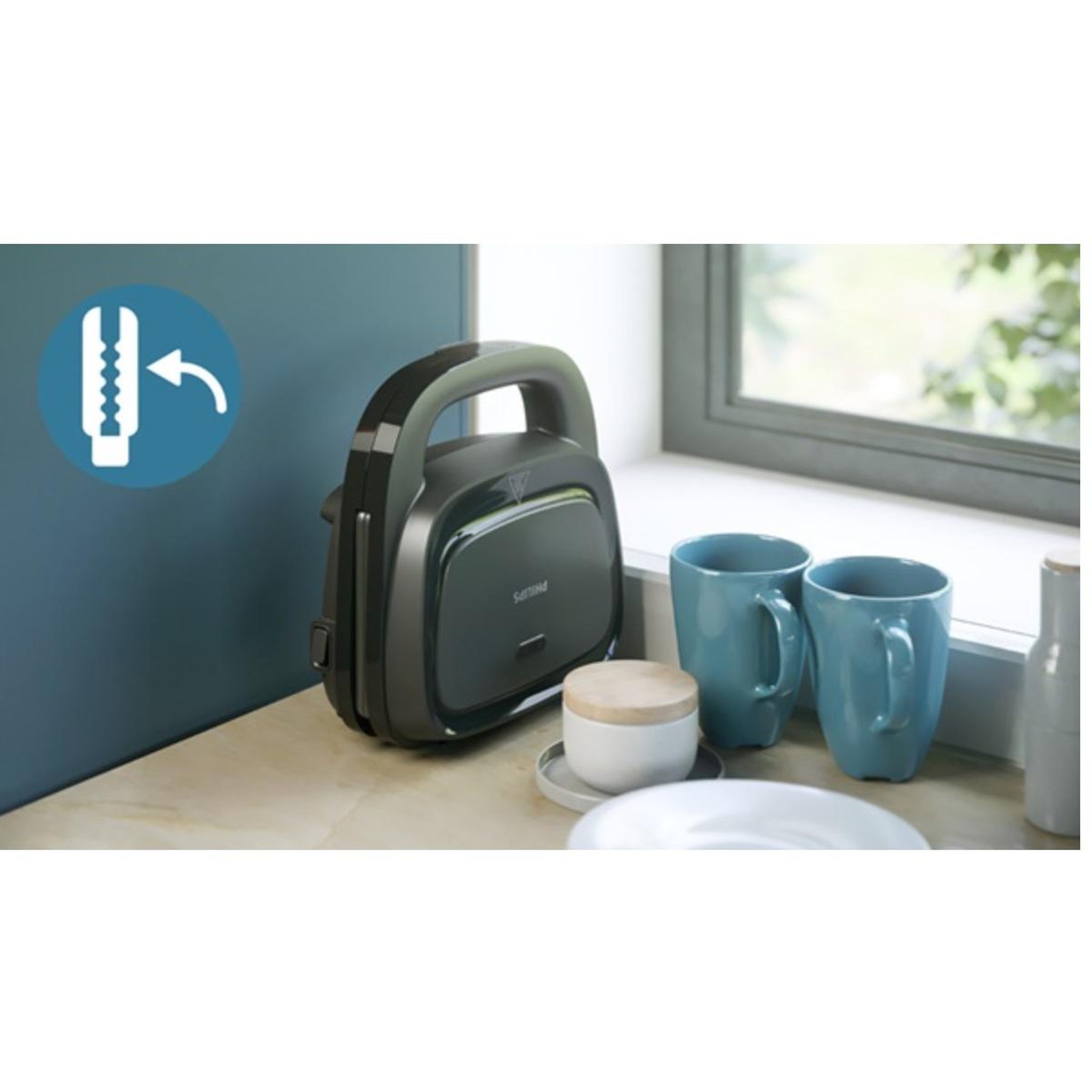 Voir la diapositive 5 : Philips Gaufrier 750w noir - HD2332.90