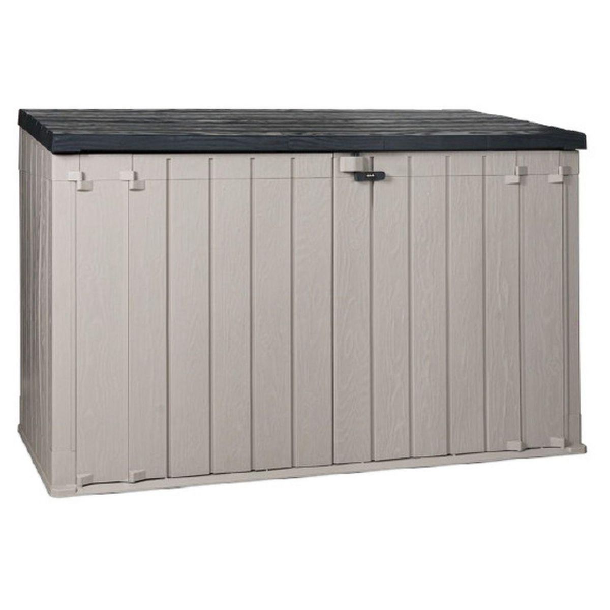 TOOMAX Coffre de rangement jardin multifonction résine - Taupe et marron - 2770L - STOREWAY PLUS 3XL