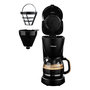 Voir la diapositive 5 : Bestron Cafetière filtre 10 tasses 1000w noir/bois - ACM900BW