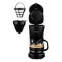 Voir la diapositive 5 : Bestron Cafetière filtre 10 tasses 1000w noir/bois - ACM900BW
