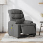 Voir la diapositive 1 : VIDAXL Fauteuil inclinable de massage electrique gris fonce tissu
