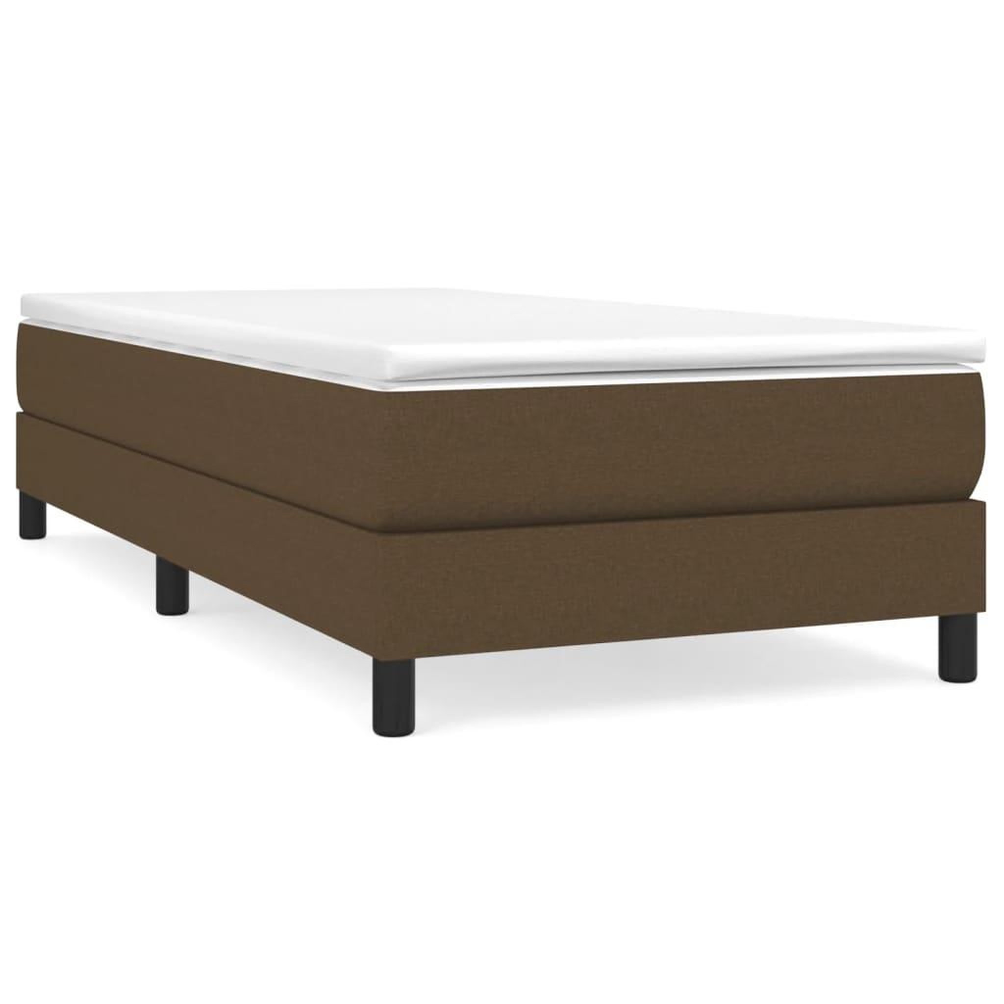 Voir la diapositive 2 : VIDAXL Sommier a lattes de lit avec matelas Marron fonce 80x200 cm