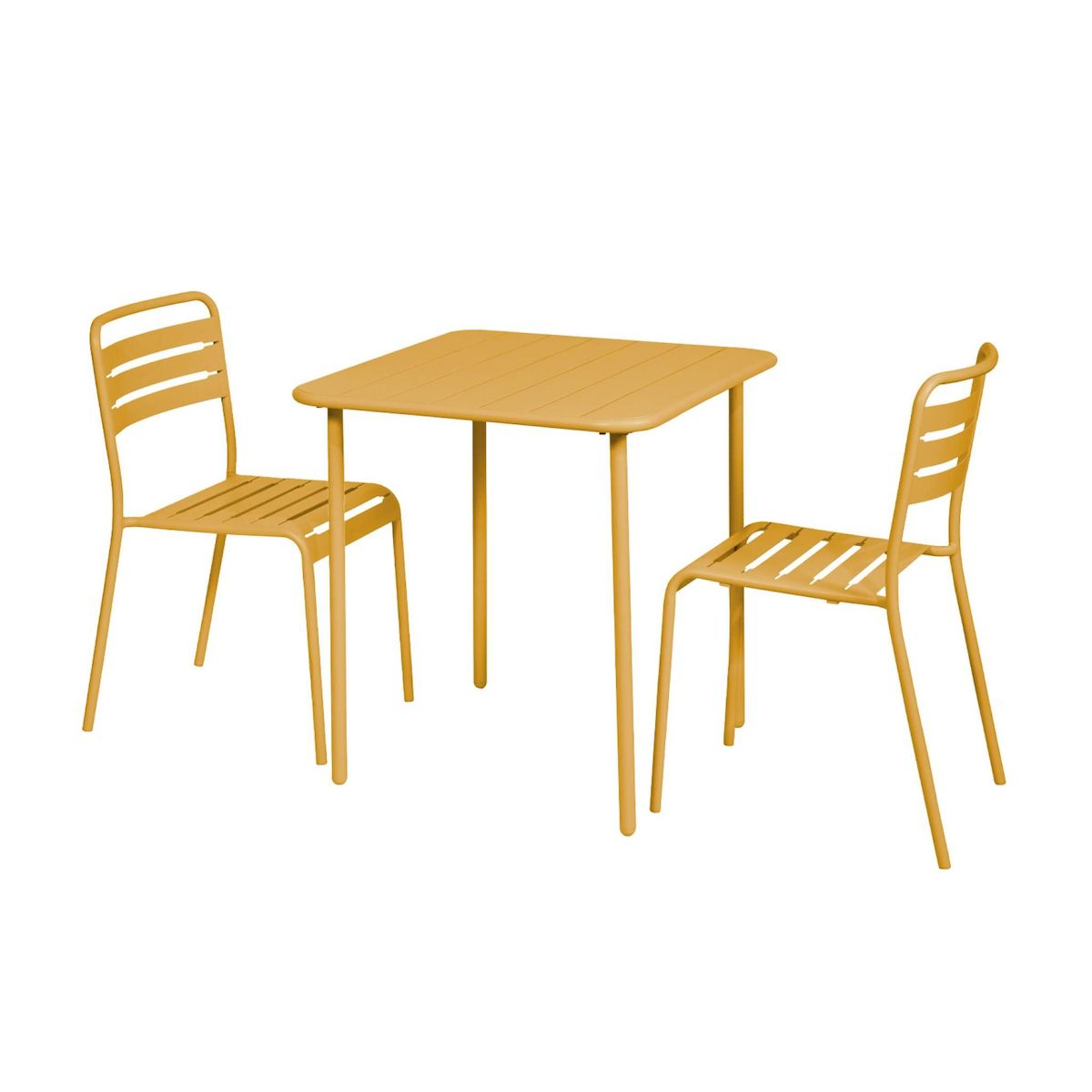 SWEEEK Table de jardin métal 2 places, Amelia 70 x 70cm