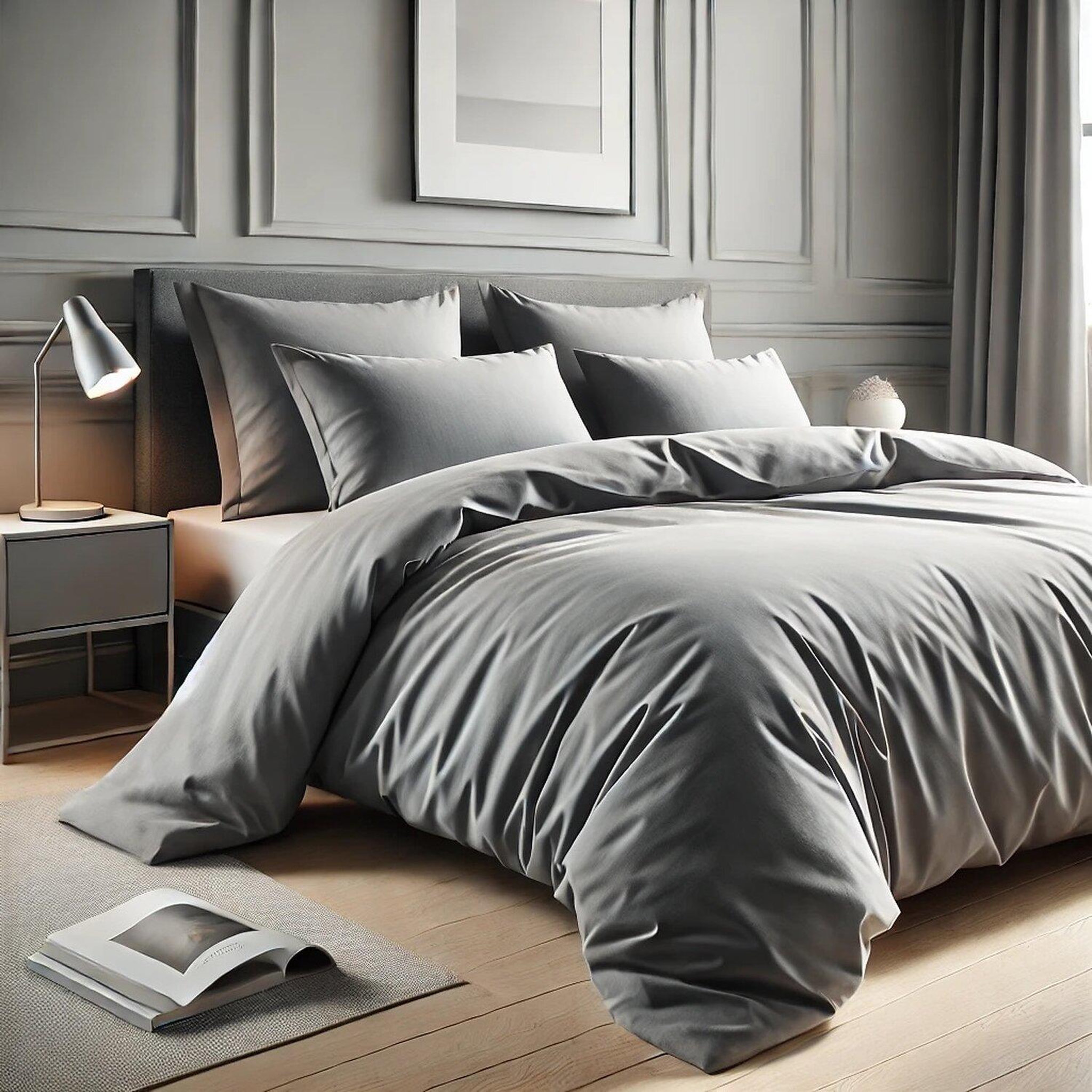Voir la diapositive 3 : Home collection Paire de taies d'oreiller 100% coton 57fils