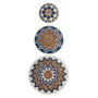 Voir la diapositive 1 : Paris Prix Lot de 3 Déco Murales  Branche Bananier  76cm Bleu Foncé