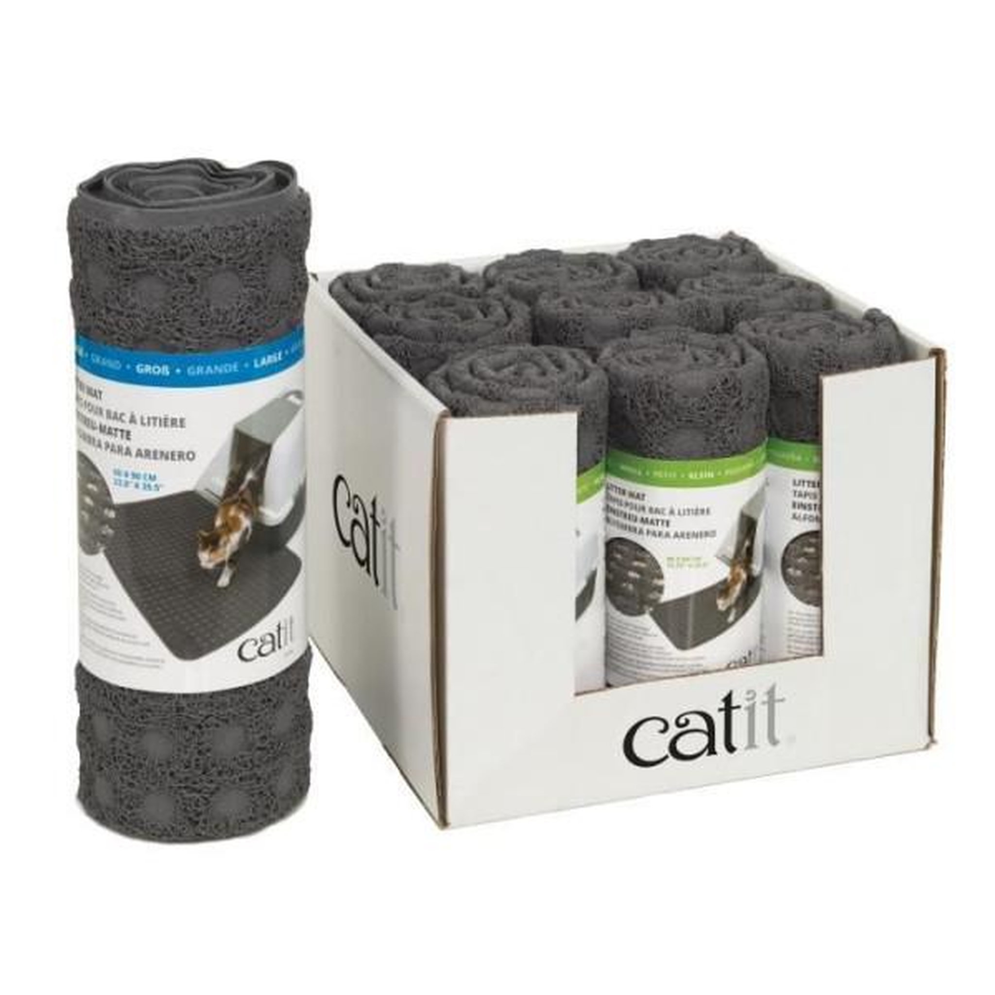 Voir la diapositive 3 : MARKET24 Cat it tapis pour bac a litiere - grand format - 90 x 60 cm (35,5 x 23,5 po) - pour chat