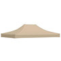 Voir la diapositive 2 : VIDAXL Toit de tente de reception 4x3 m Beige 270 g/m^2
