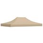 Voir la diapositive 2 : VIDAXL Toit de tente de reception 4x3 m Beige 270 g/m^2