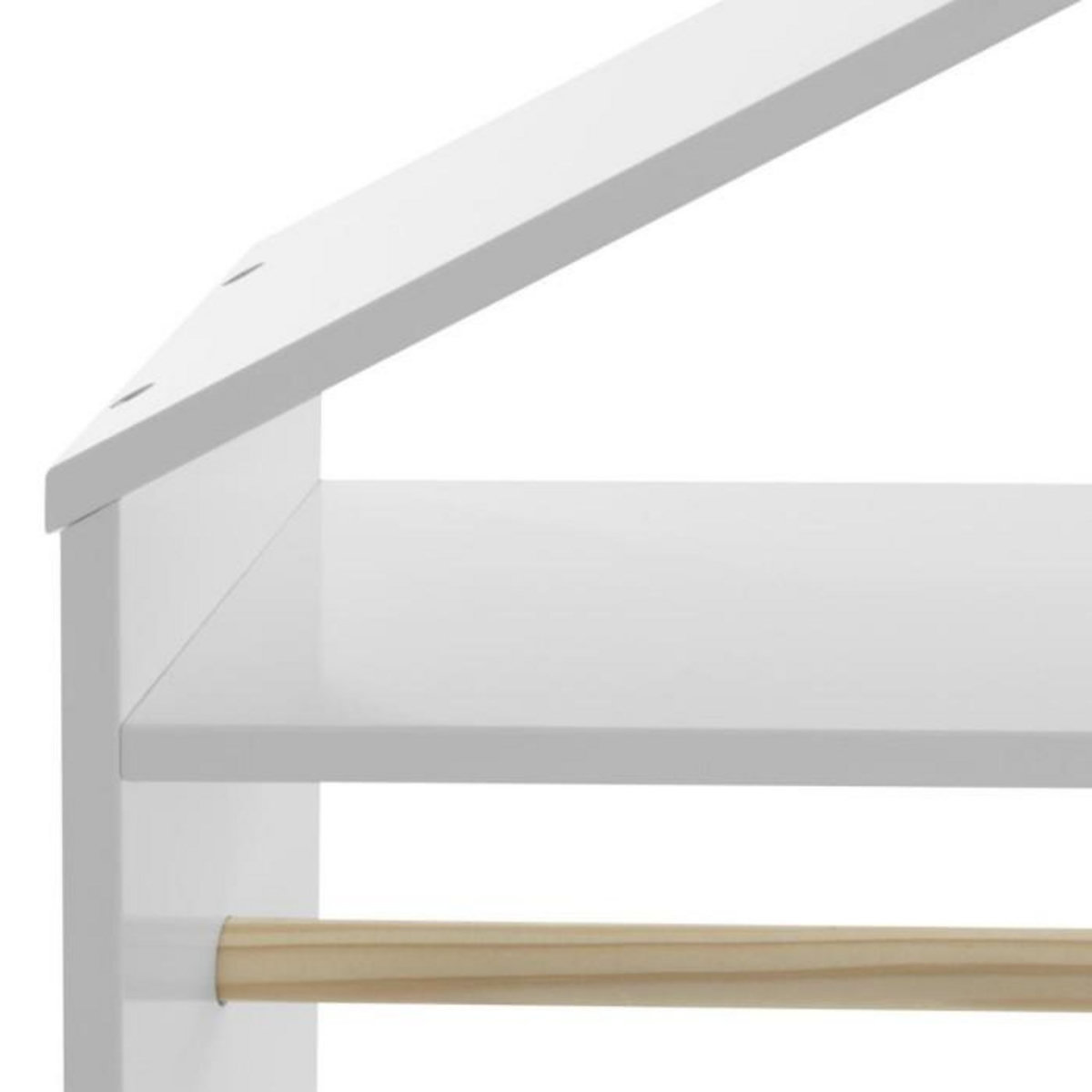 Atmosphera Kids Penderie à Roulettes Enfant  Brad  120cm Blanc