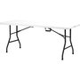Voir la diapositive 4 : Table de jardin pliante 180x74x74cm résine blanc 