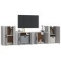 Voir la diapositive 3 : VIDAXL Ensemble de meubles TV 4 pcs Sonoma gris Bois d'ingenierie