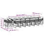 Voir la diapositive 6 : VIDAXL Ensemble a manger de jardin 17 pcs coussins noir resine tressee
