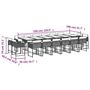 Voir la diapositive 6 : VIDAXL Ensemble a manger de jardin 17 pcs coussins noir resine tressee