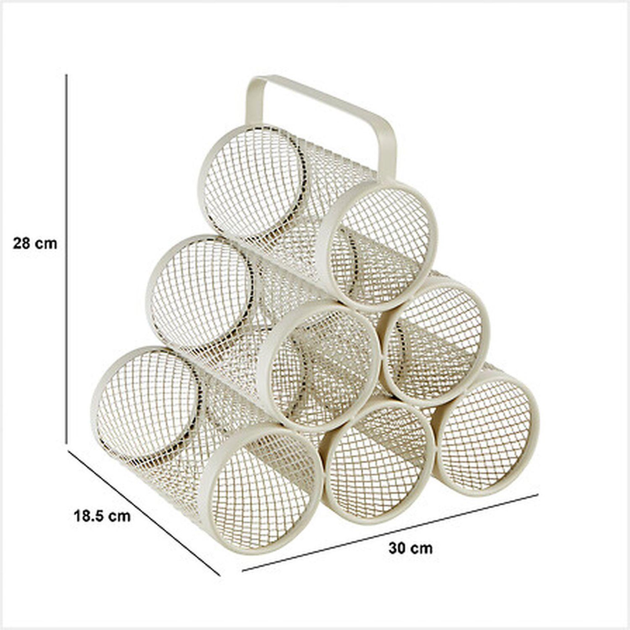 Voir la diapositive 3 : FIVE Porte-bouteilles 6 compartiments en métal mayaj - beige