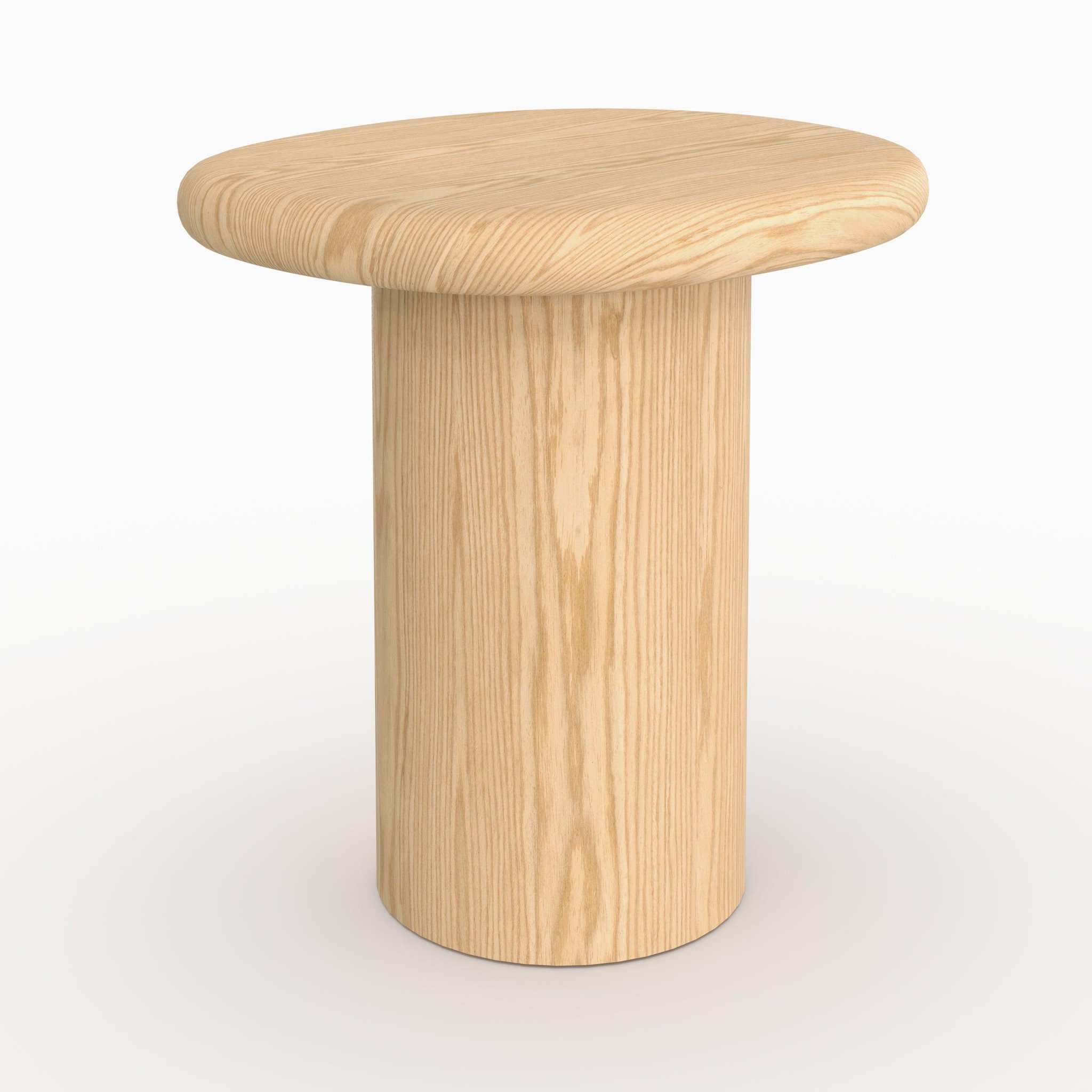 MAISON PAVANE Table d'appoint en placage chène blanc, d48,5 cm-nubia