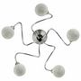 Voir la diapositive 4 : VIDAXL Plafonnier avec abat-jour ronds en verre pour 5 LED G9