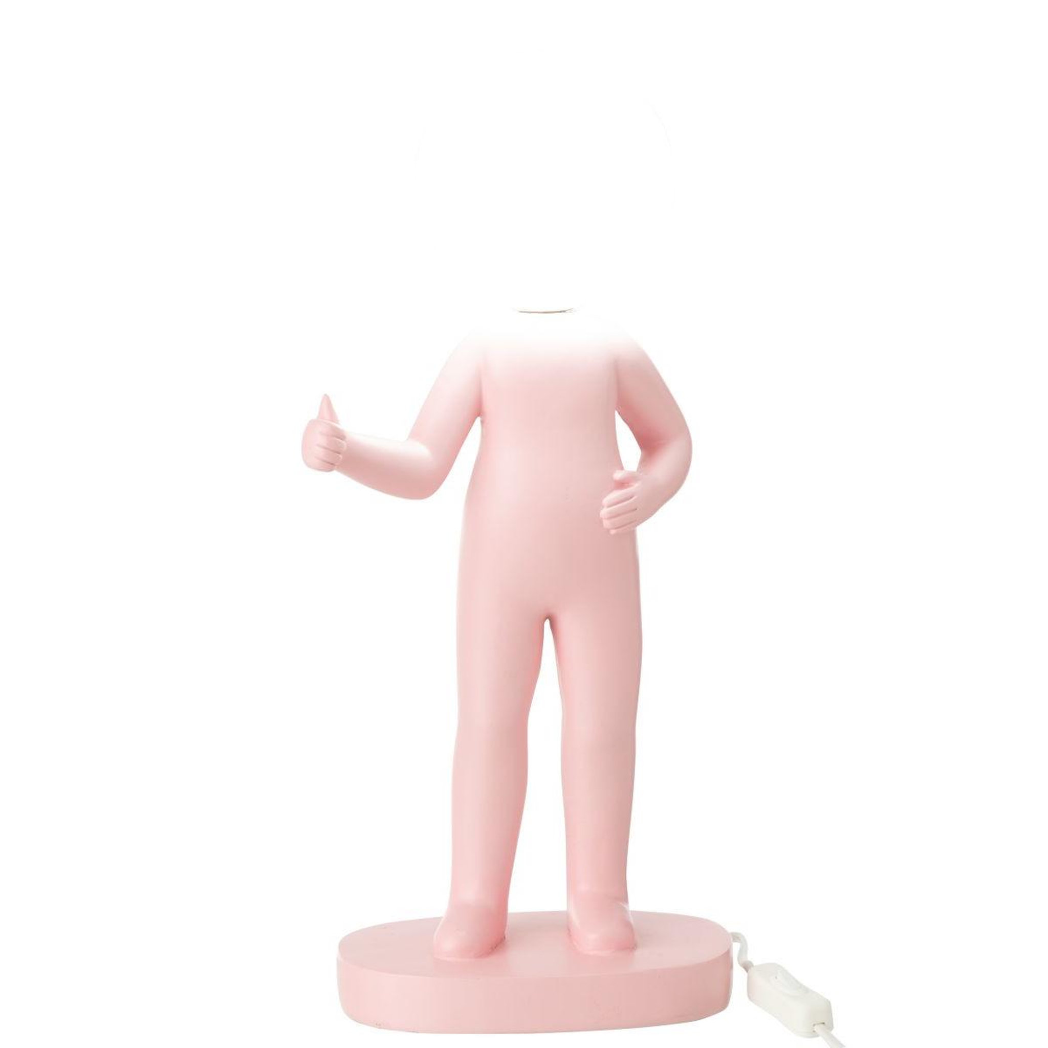 Voir la diapositive 2 : J-LINE Lampe à poser en résine  pouces  44cm rose
