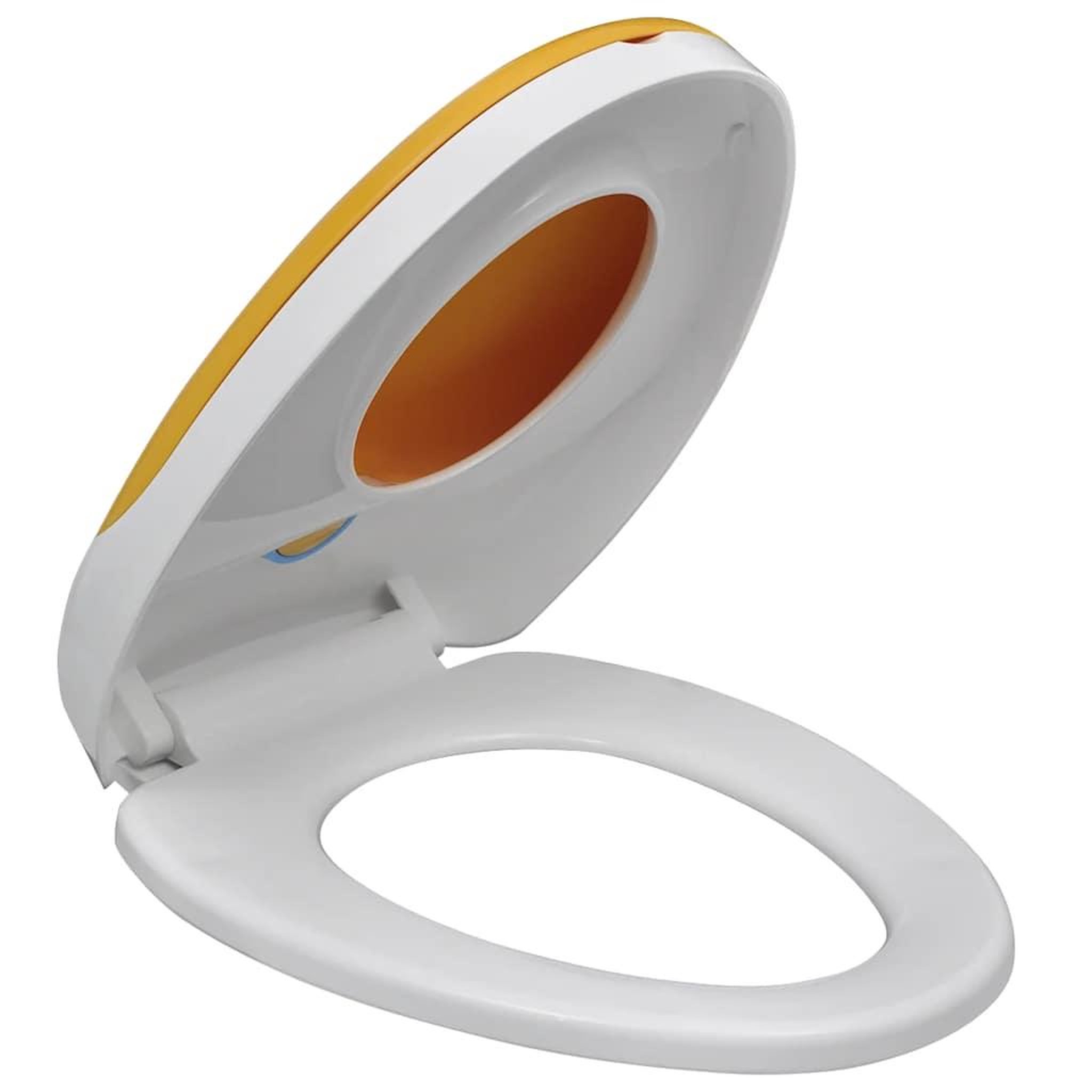 Voir la diapositive 5 : VIDAXL Siege de toilette a fermeture en douceur blanc et jaune