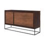 Voir la diapositive 3 : Rendez vous déco Buffet 3 portes en bois d'acacia et métal noir-Alabama