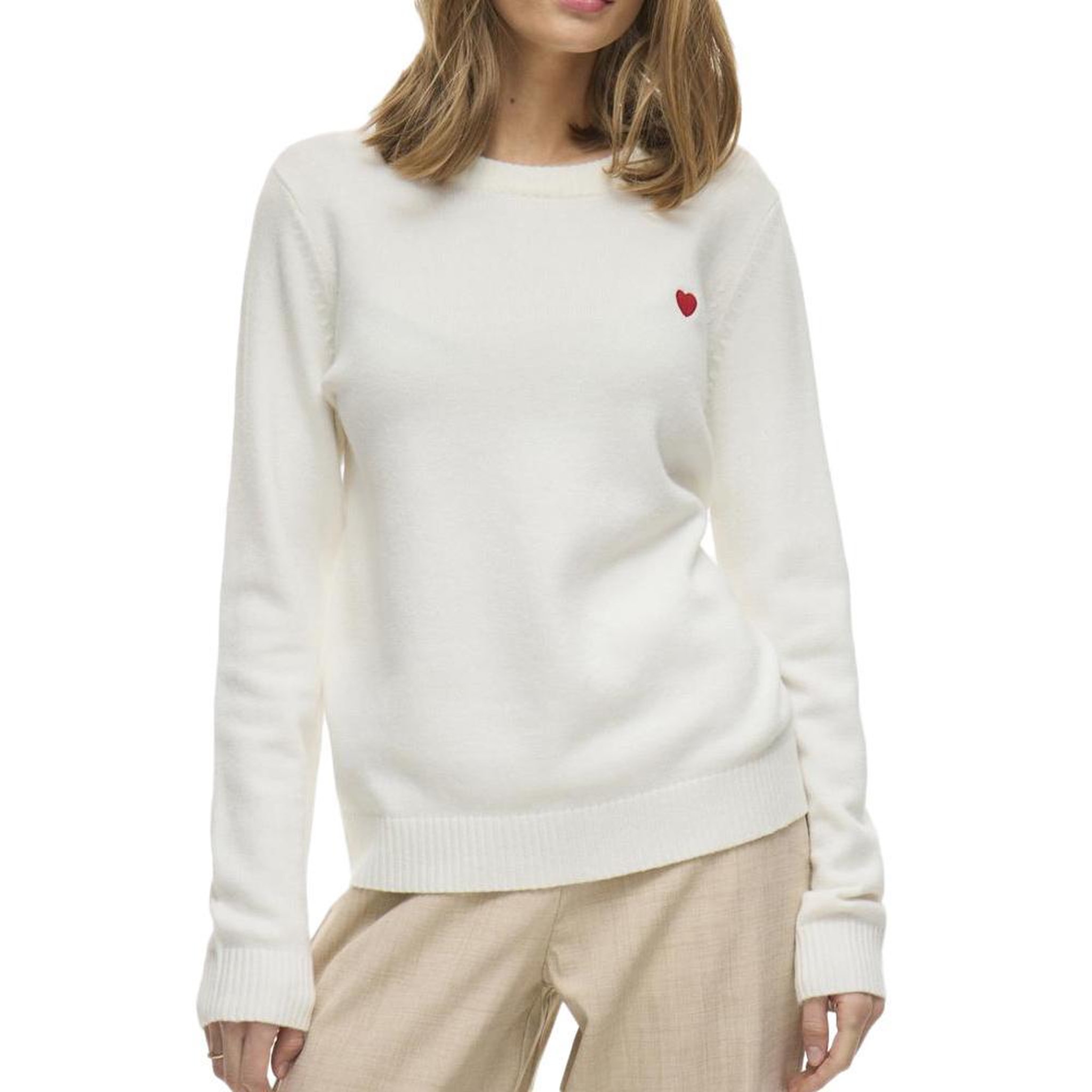 Vila Pull  Femme Vila Virils. Coloris disponibles : Blanc