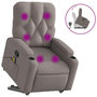 Voir la diapositive 2 : VIDAXL Fauteuil inclinable de massage Taupe Tissu