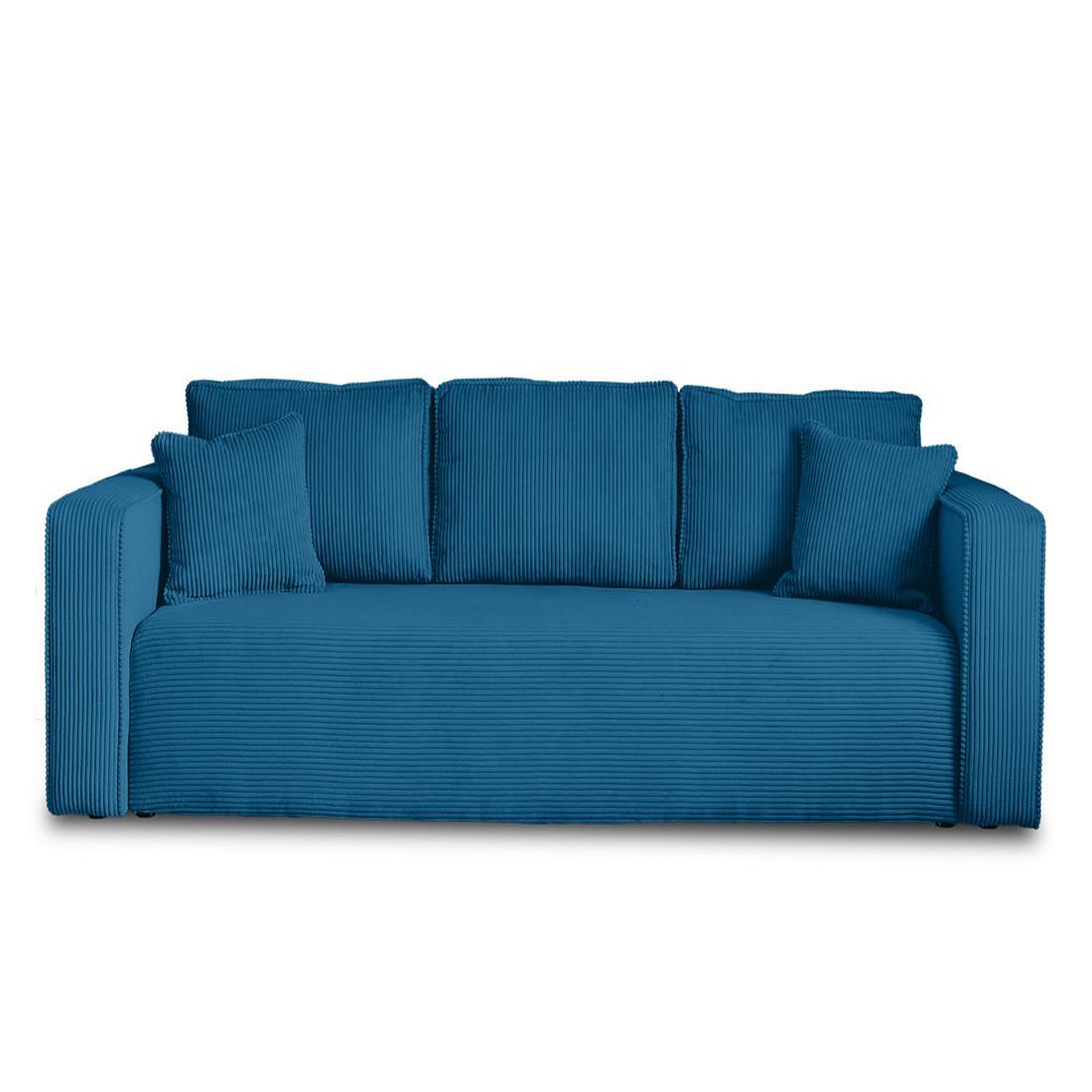 Voir la diapositive 6 : BEST MOBILIER Topaze - canapé 3 places - convertible avec coffre - en velours côtelé