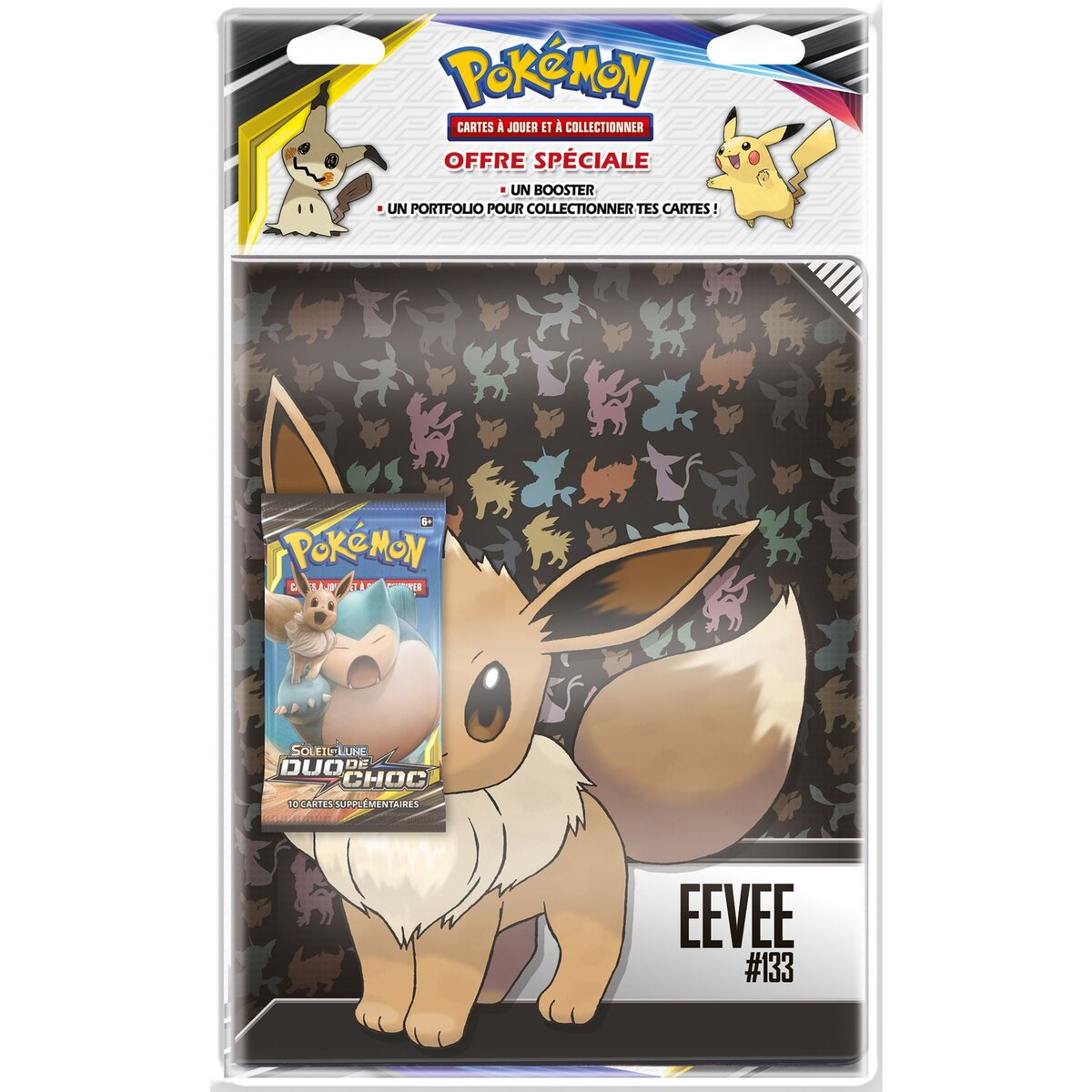 ASMODEE Pack cahier range cartes + Booste Pokémon pas cher 