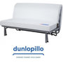 Voir la diapositive 4 : DUNLOPILLO Banquette BZ DUNLOPILLO - Tissu Rouge - 140x190cm - 2 coussins noir