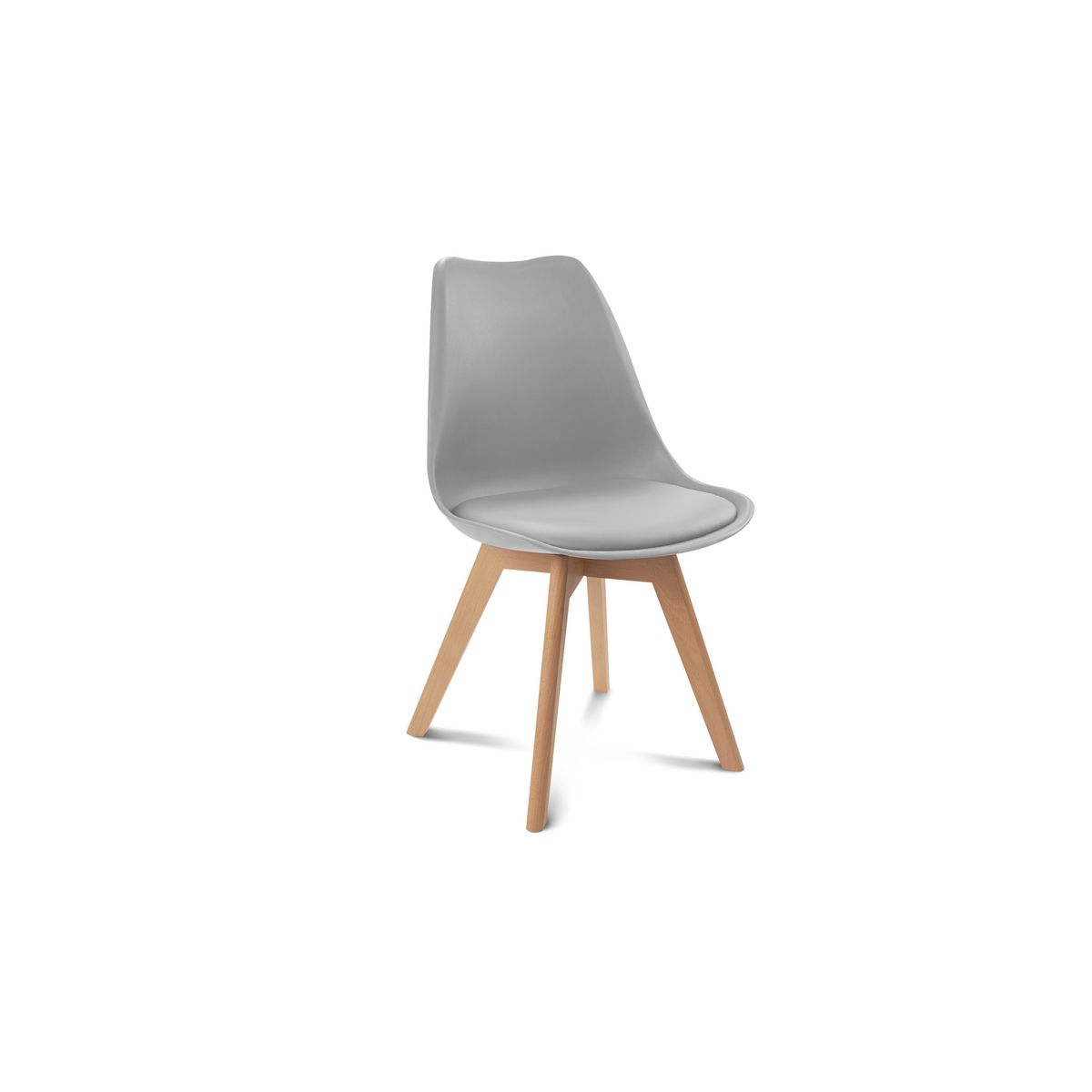 Lot de 6 chaises pieds bois massif LYDIA