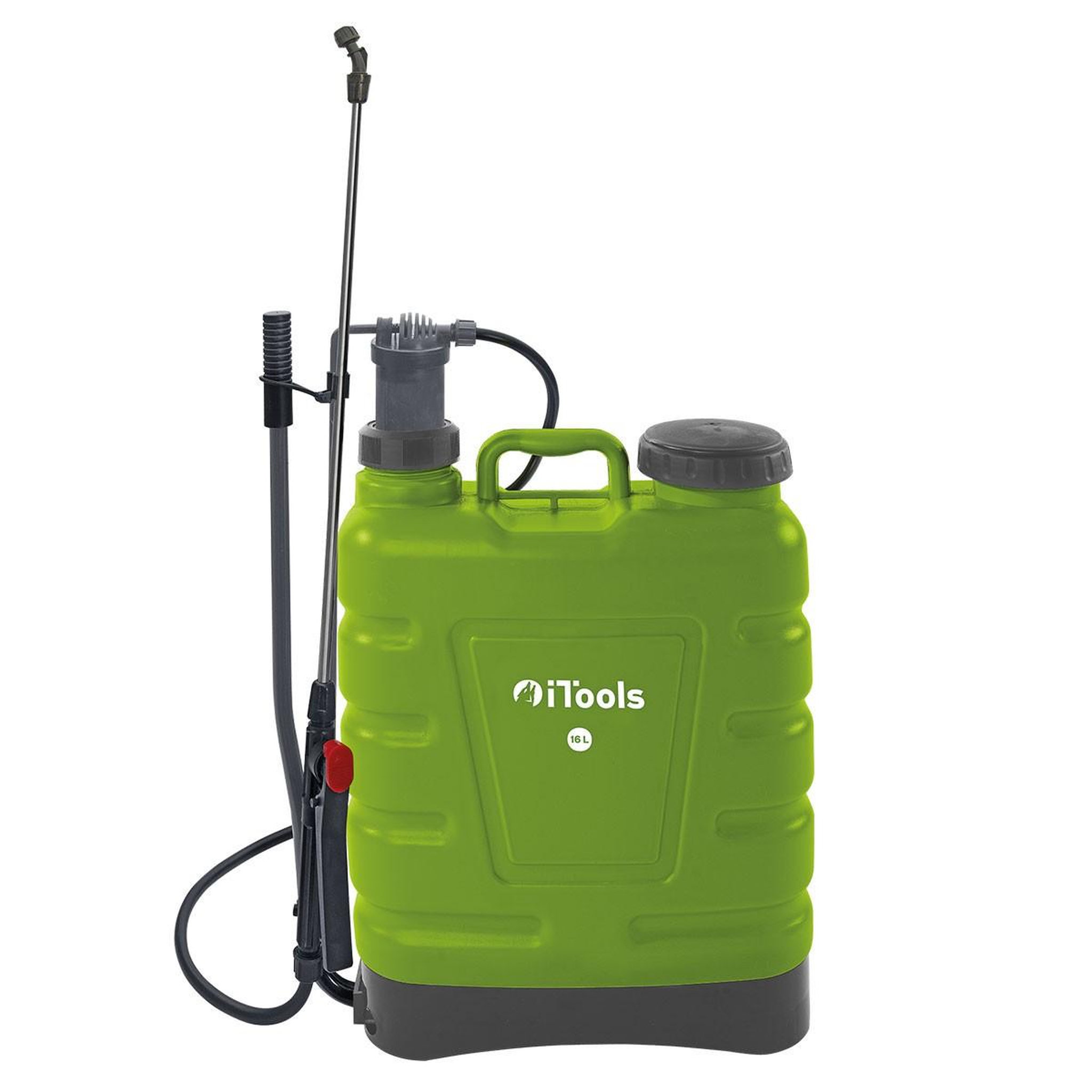 Voir la diapositive 6 : iTools Pulvérisateur manuel 16 litres pompe manuelle haute pression 5.5 bar jardin, toiture, potager 3 buses réglables itools