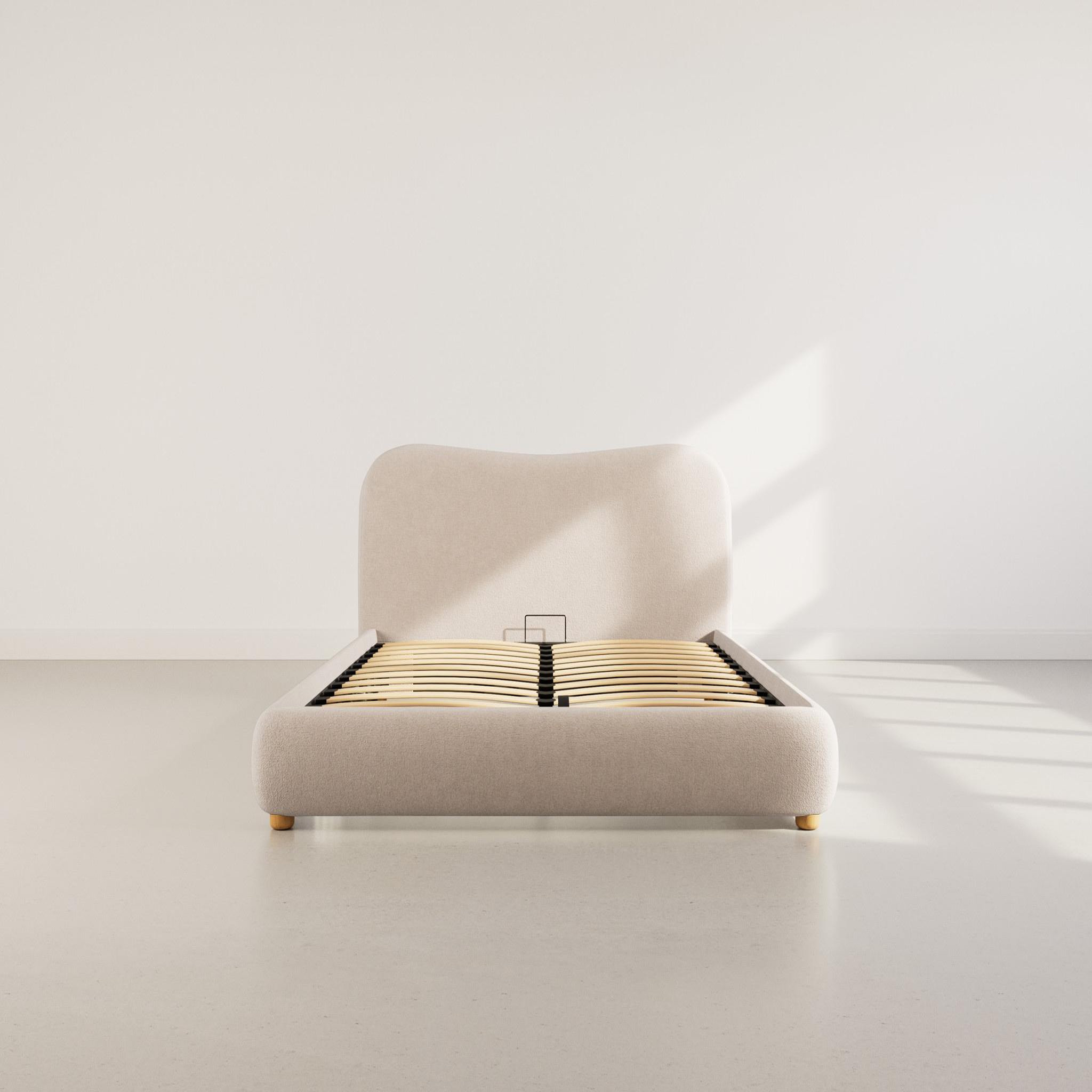 Voir la diapositive 5 : BEST MOBILIER Hugo - lit coffre queen size - 160x200 cm - en velours texturé