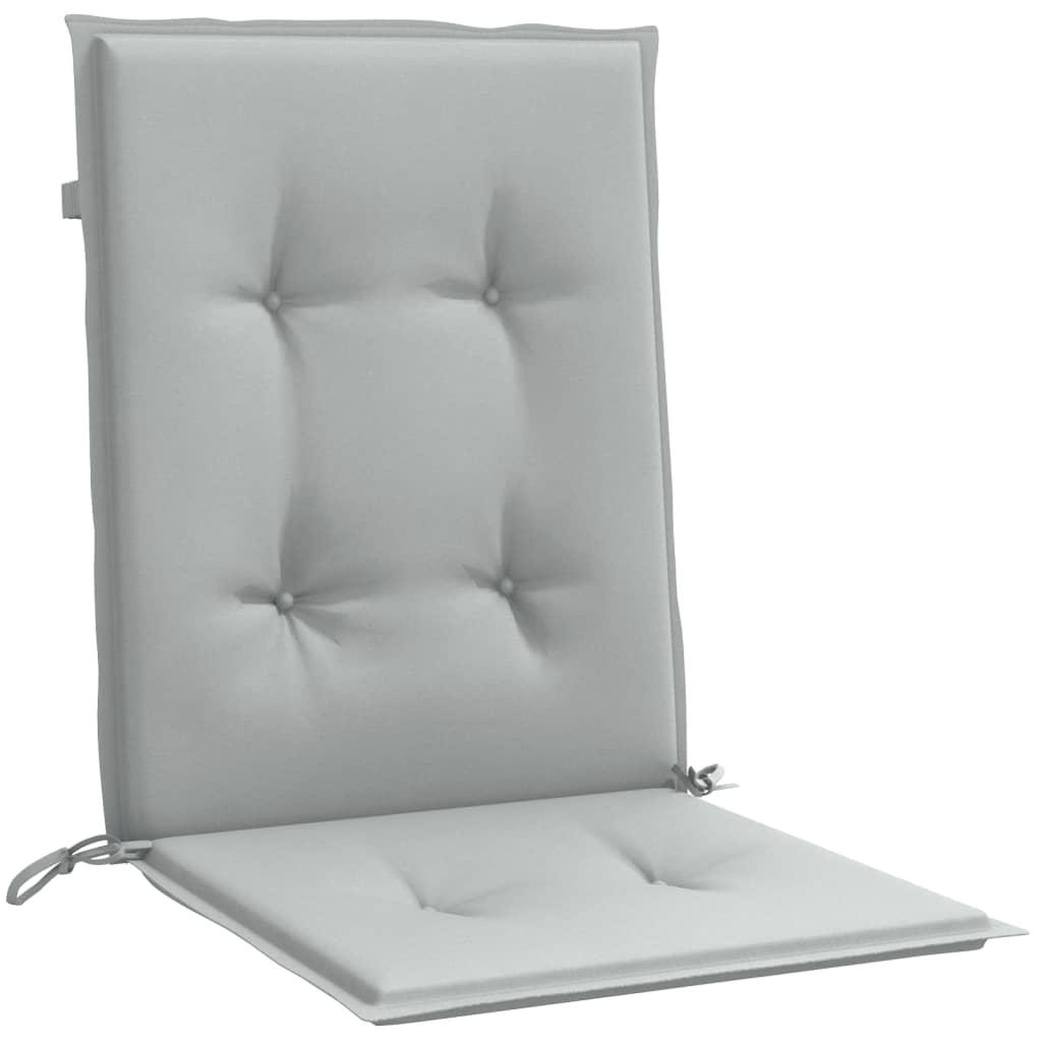 Voir la diapositive 5 : VIDAXL Coussins de chaise a dossier bas lot de 4 gris clair melange