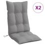 Voir la diapositive 2 : VIDAXL Coussins de chaise a dossier haut lot de 2 gris tissu oxford