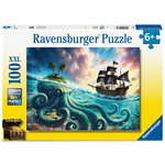 RAVENSBURGER Puzzle 100 pièces XXL - Le trésor du Kraken