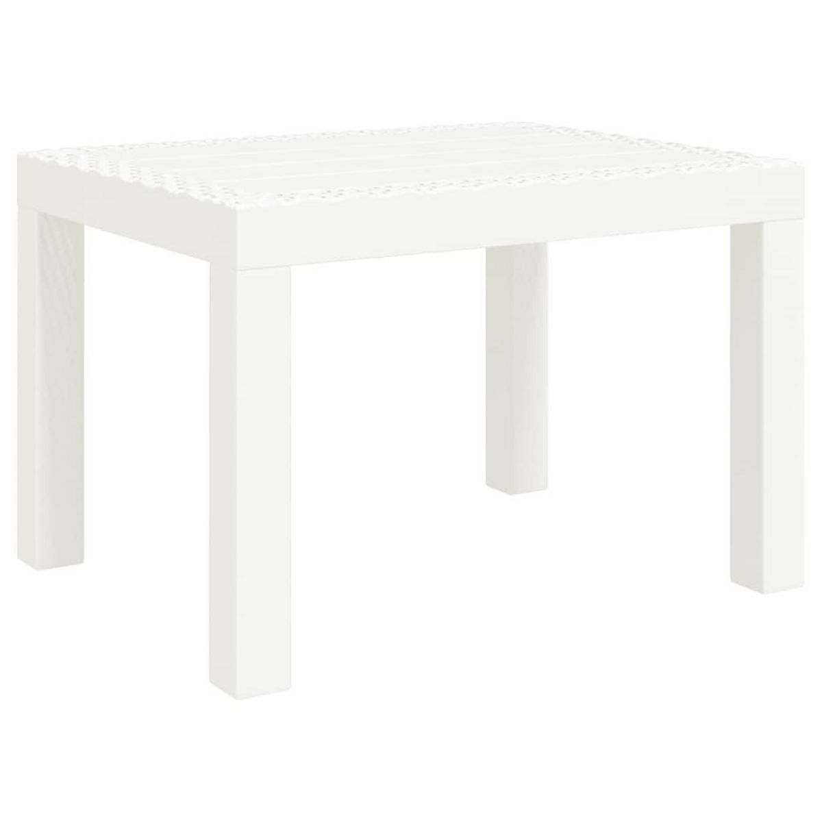 VIDAXL Table de jardin blanc 59x47x40 cm PP