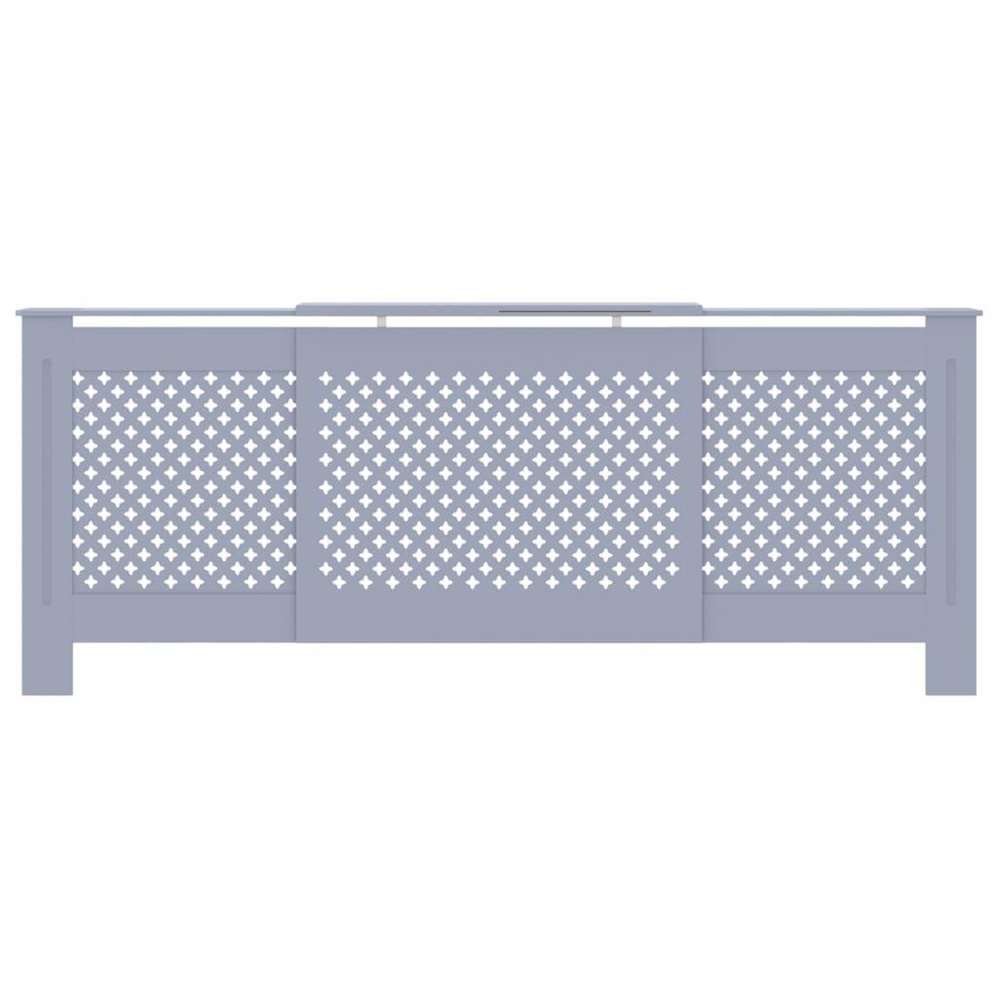 Voir la diapositive 3 : VIDAXL Cache-radiateur MDF Gris 205 cm