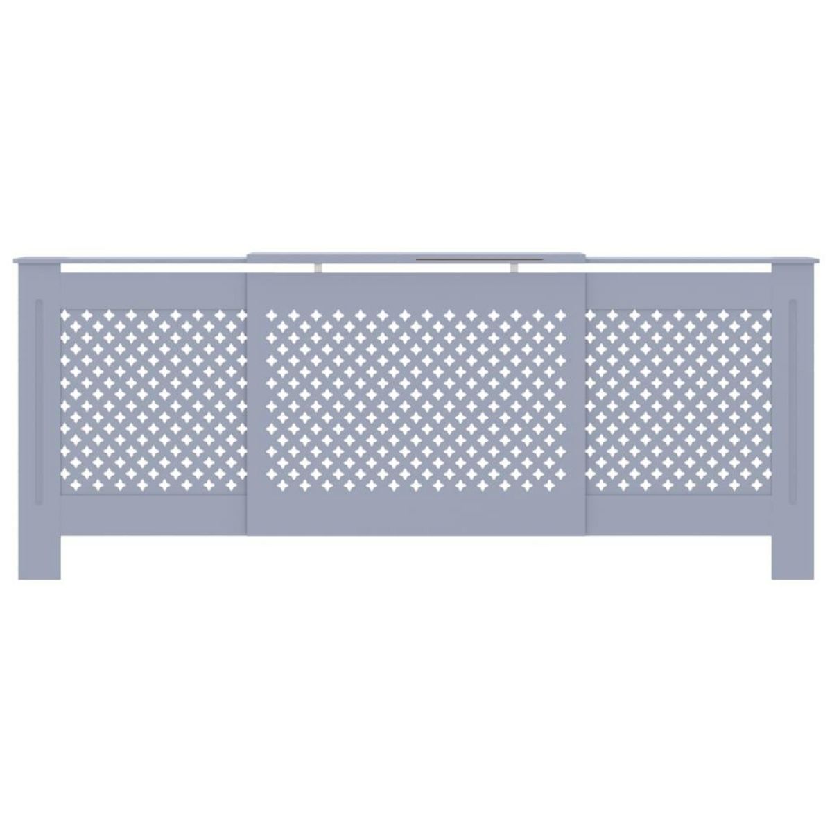 VIDAXL Cache-radiateur MDF Gris 205 cm