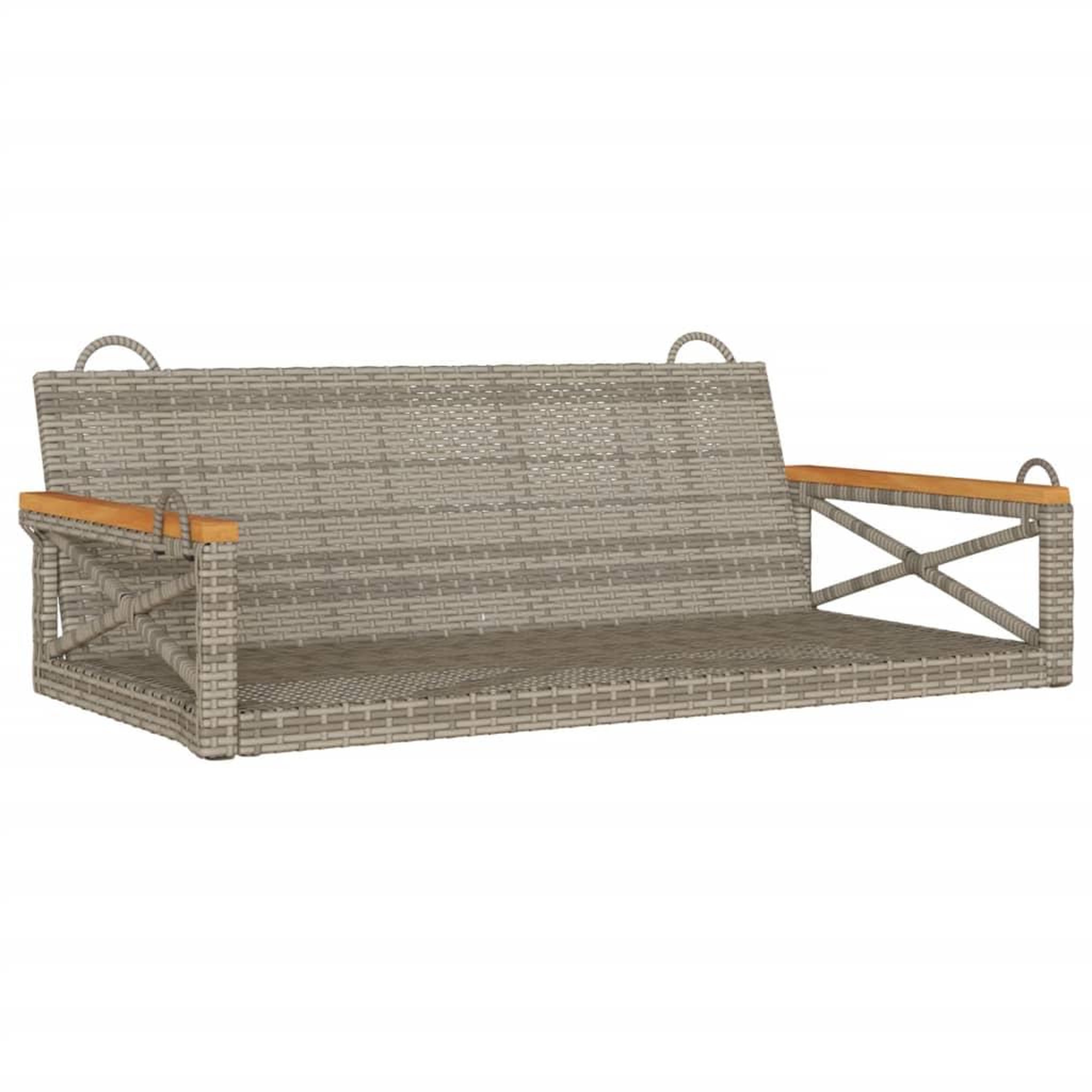Voir la diapositive 2 : VIDAXL Balancelle gris 109x62x40 cm resine tressee