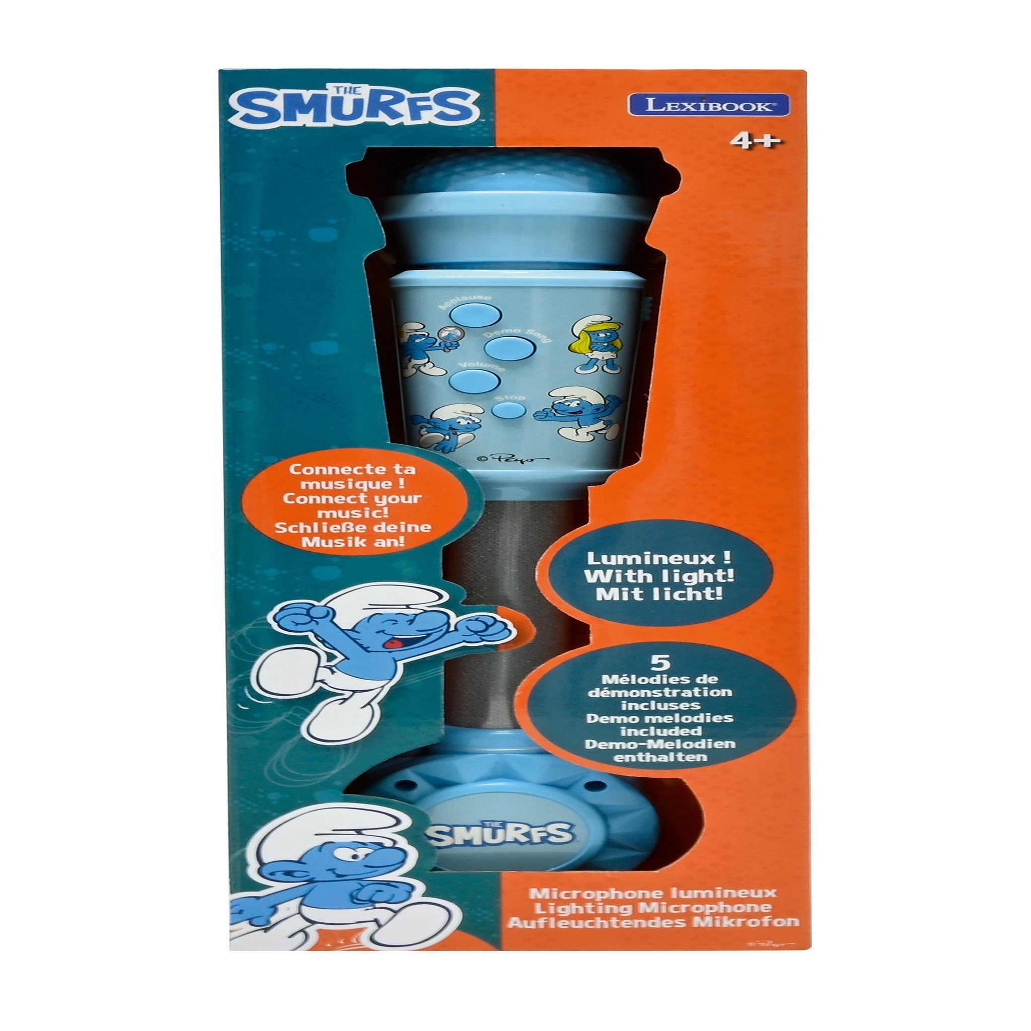 Voir la diapositive 5 : Lexibook Microphone Schtroumpfs avec tube lumineux et enceinte