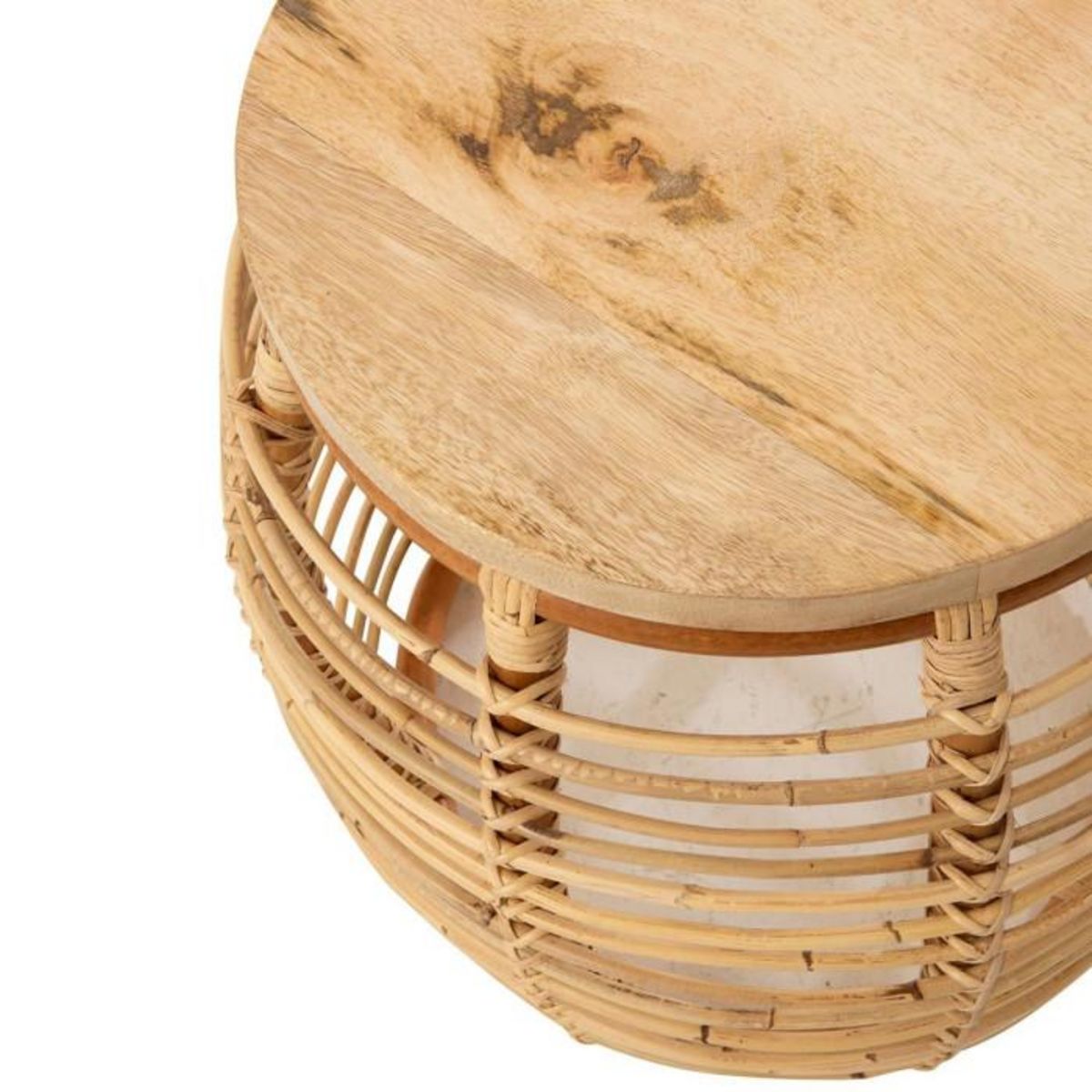 Paris Prix Table d'Appoint en Rotin  Ana  45cm Naturel