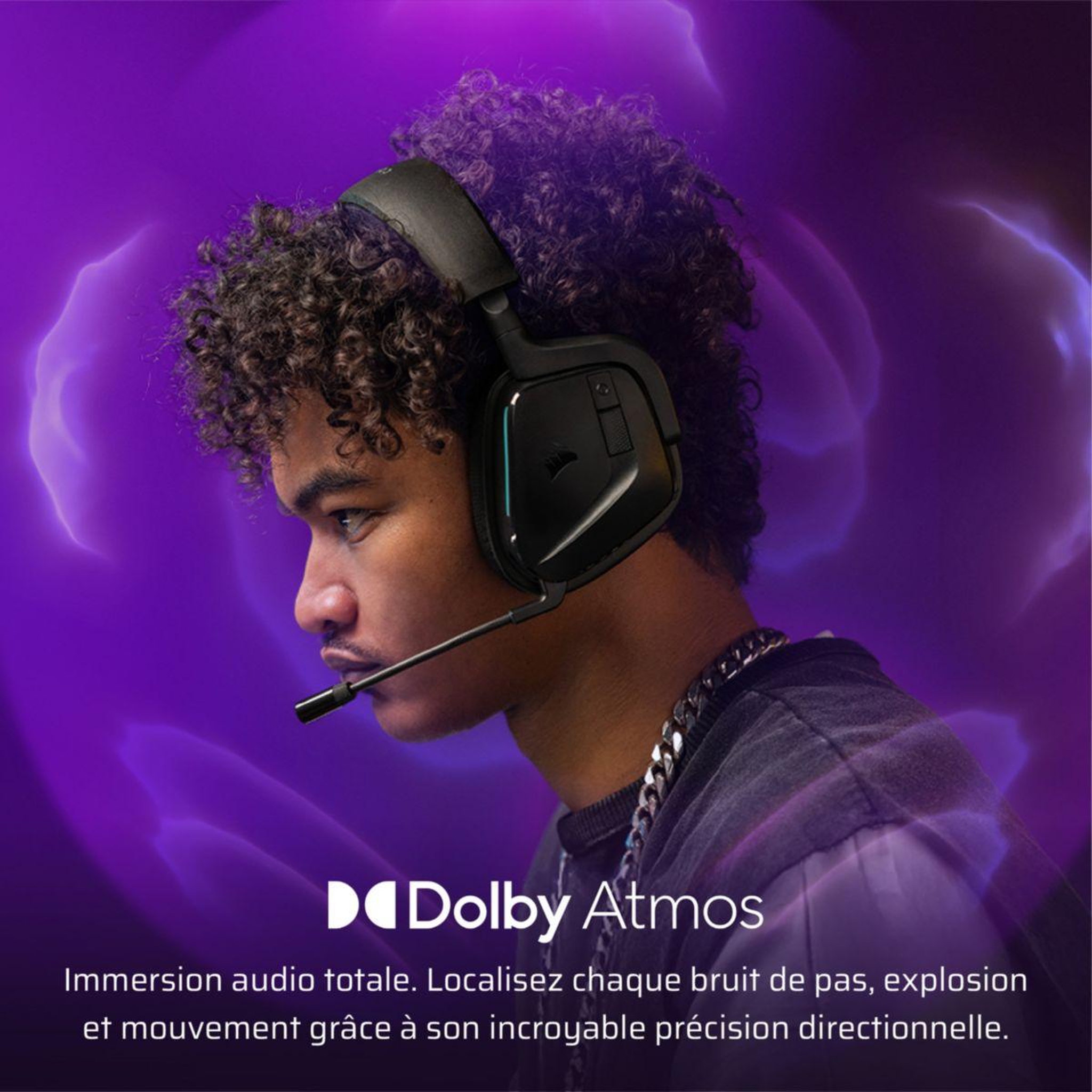 Voir la diapositive 3 : Corsair Casque gamer VOID ELITE SANS FIL v2 Carbon