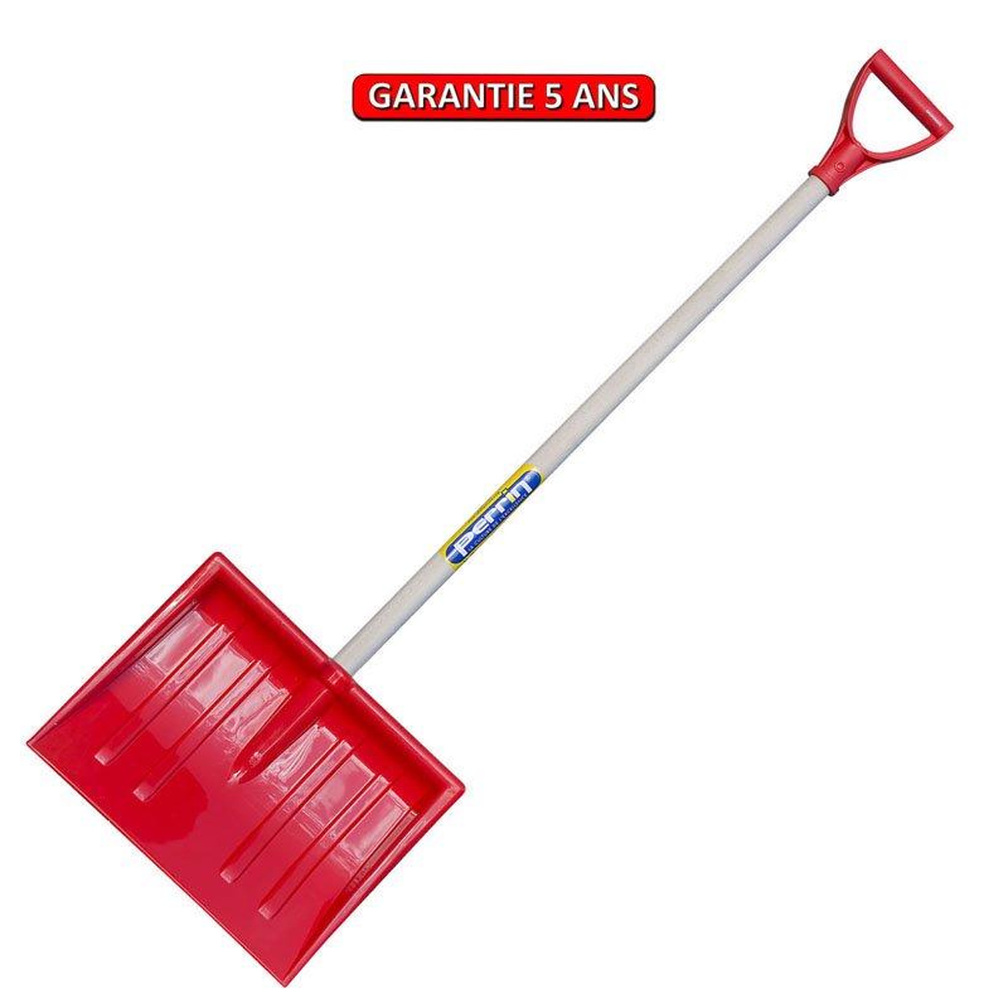 OUTILS PERRIN Poussoir à neige enfant 29 cm - rouge - manche poignée 75 cm