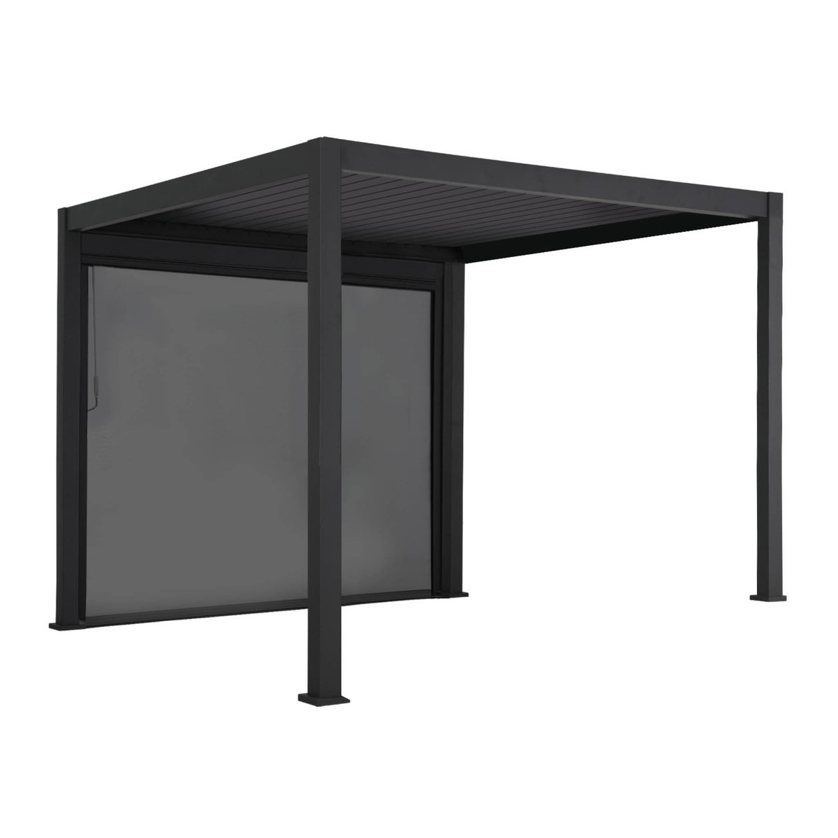 SWEEEK Pergola bioclimatique aluminium 3x3m V2 Triomphe + store 3m