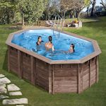 GRE Piscine bois Macadamia 6,32 x 3,35 x 1,30 m - Gré