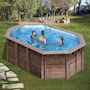 Voir la diapositive 1 : GRE Piscine bois Macadamia 6,32 x 3,35 x 1,30 m - Gré