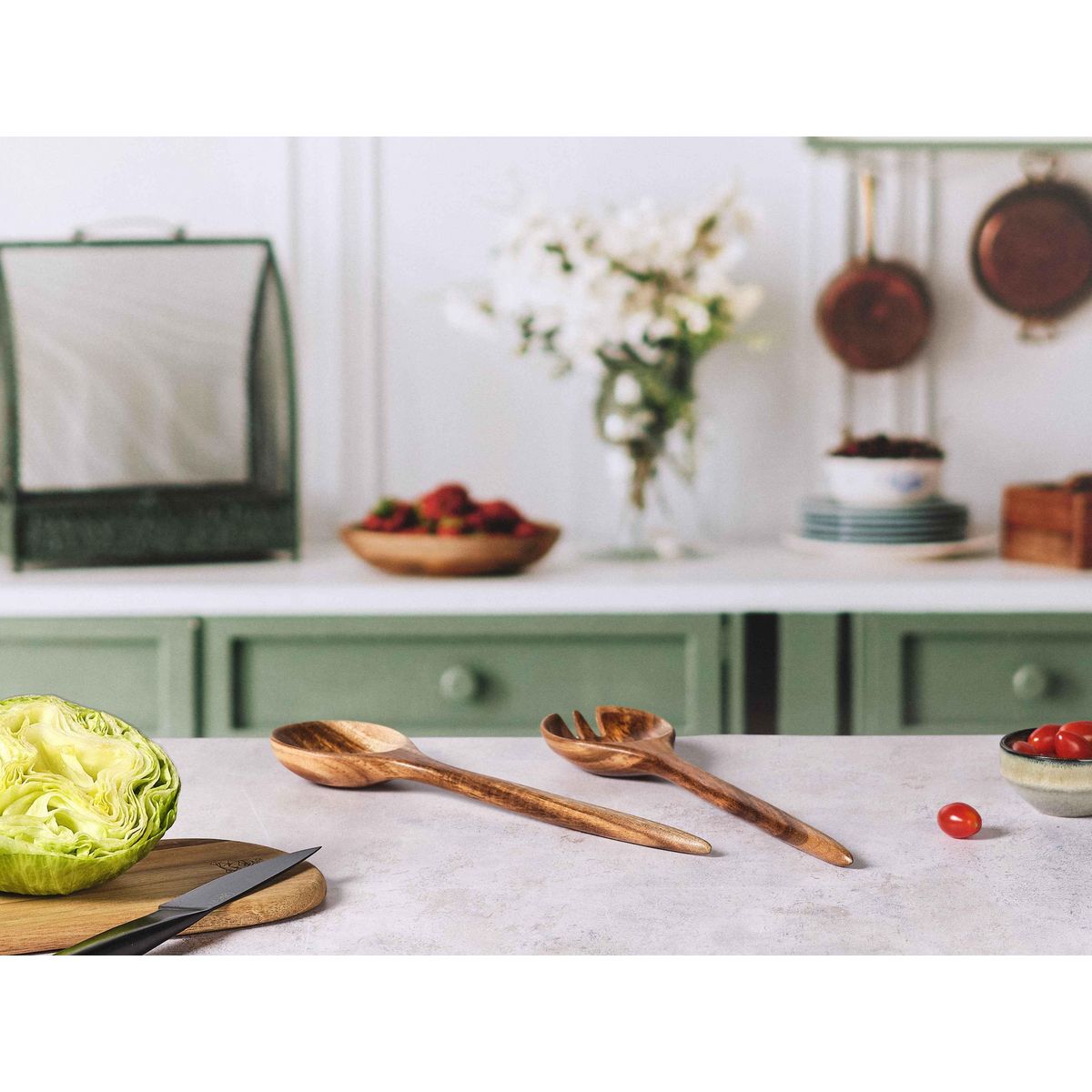 BJORN Couverts à salade en bois d'acacia ROLF