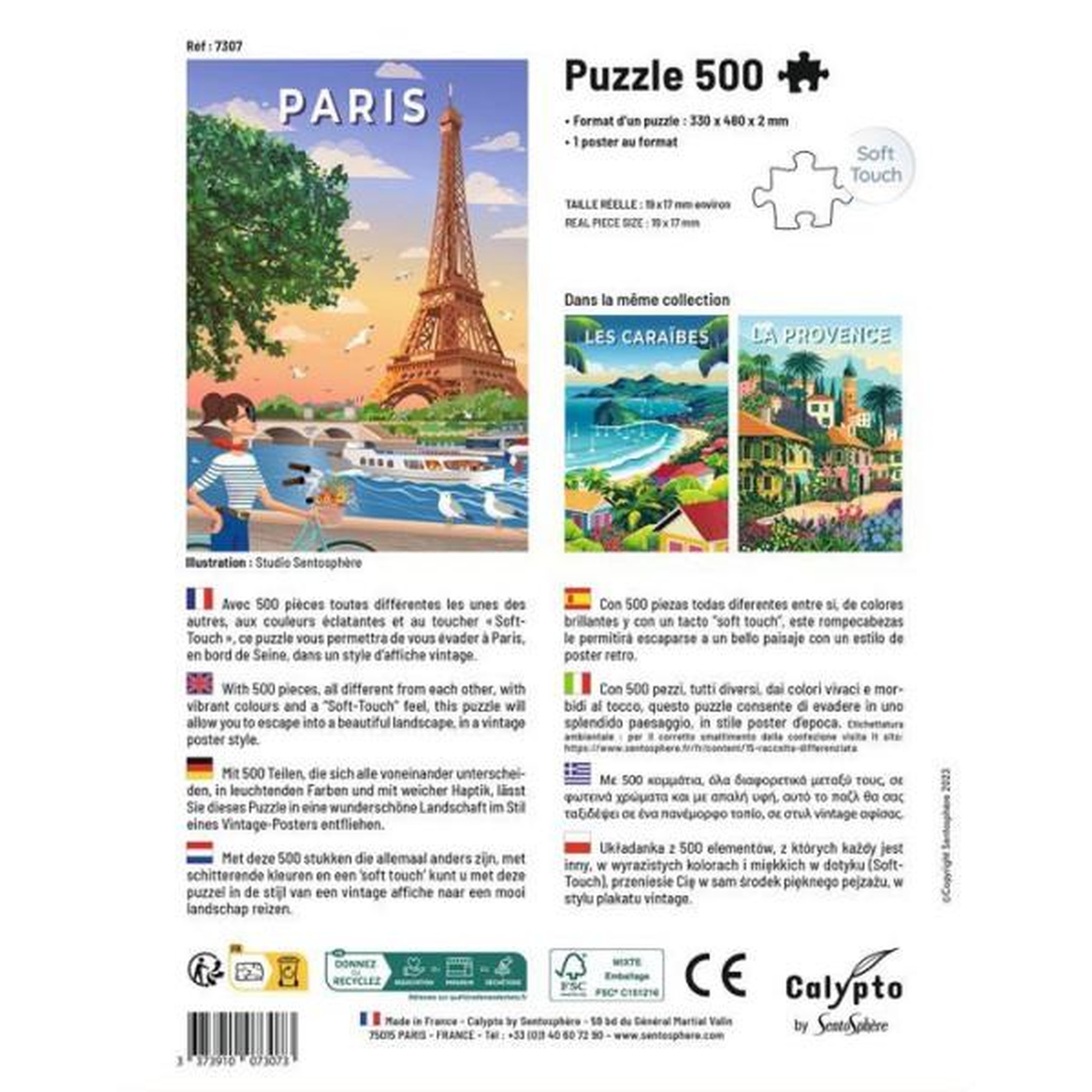 Voir la diapositive 2 : Sentosphere Puzzle 500 pieces - Paris