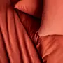 SWEEEK Parure de lit gaze de coton ocre avec taie d'oreiller