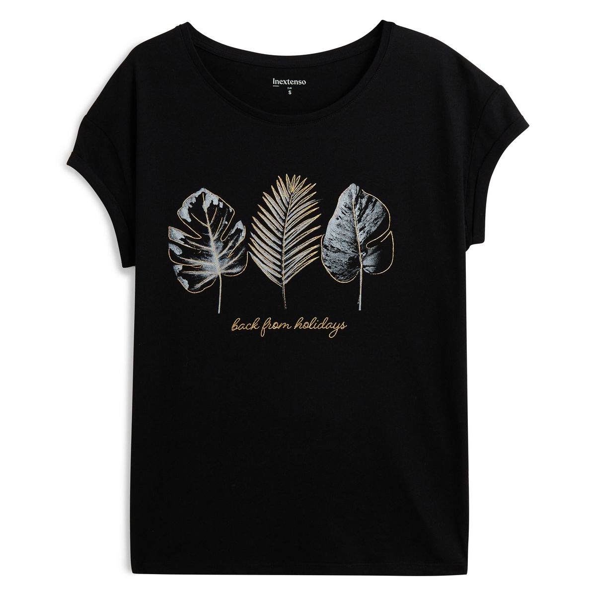 INEXTENSO T-shirt noir femme