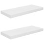Voir la diapositive 2 : VIDAXL Etagere murale flottante 2 pcs Blanc brillant 60x23,5x3,8cm MDF